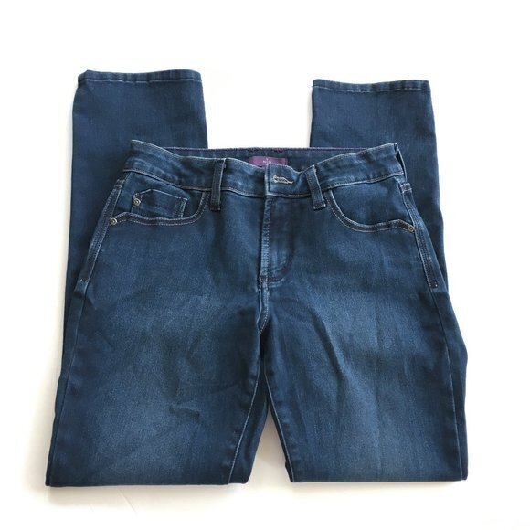 NYDJ Straight Leg‎ Ankle Jeans Size 4P Petite - Picture 1 of 7